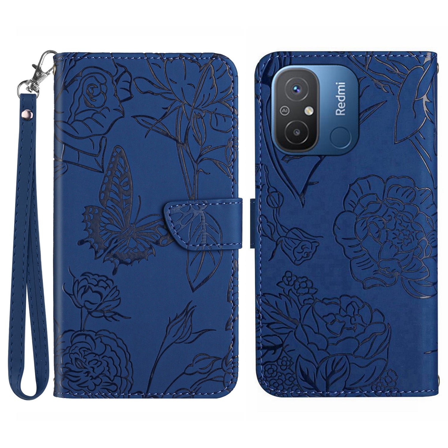 HT03 Imprinted Pattern Phone Cover for Xiaomi Redmi 11A 4G Redmi 12C 4G Skin-touch Feeling Stand Flip Phone Case with Strap HT03 Imprinted Pattern Phone Cover for Xiaomi Redmi 11A 4G Redmi 12C 4G Skin-touch Feeling Stand Flip Phone Case with Strap